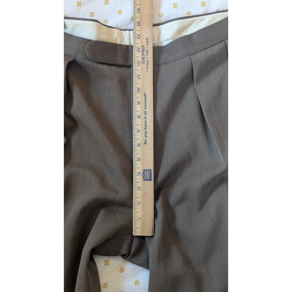 VTG POLO RALPH LAUREN 40x32 Wool Twill Pants Dbl Pleated OG Green Buckles USA - Picture 6 of 15